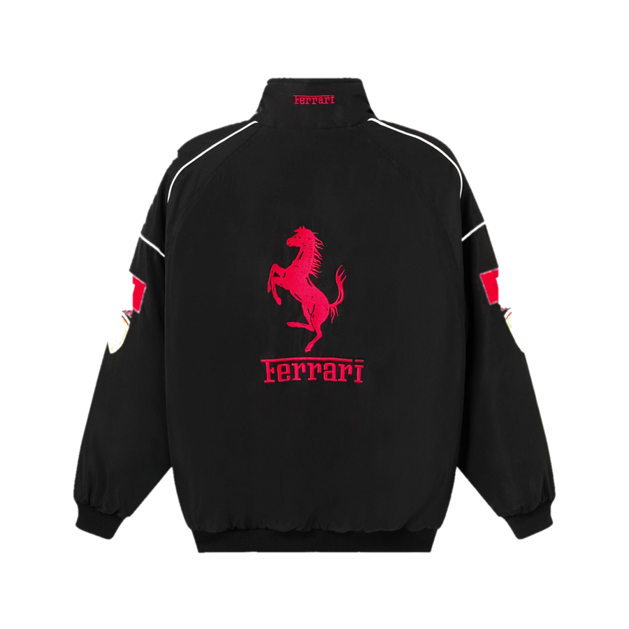 Jaqueta Ferrari F1 Black de costas